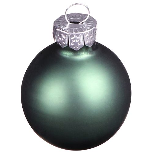 Mini Weihnachtskugeln Glas Grün Perlmuttgrau Ø3cm 22 St | Floristik24.de