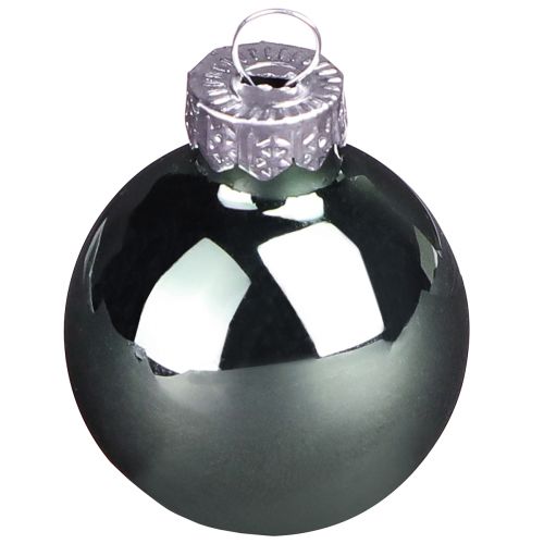 Mini Weihnachtskugeln Glas Grün Perlmuttgrau Ø3cm 22 St | Floristik24.de