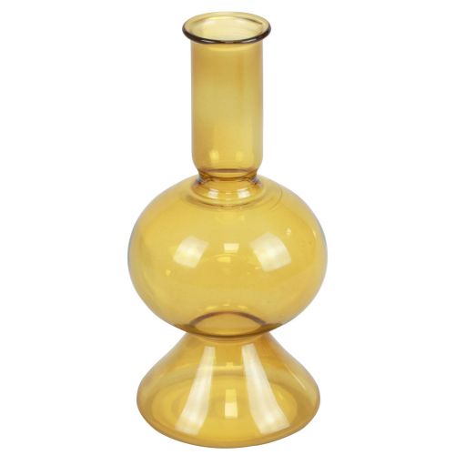 Mini Vase Gelb Glasvase Blumenvase Vase Glas Ø8cm H16,5cm