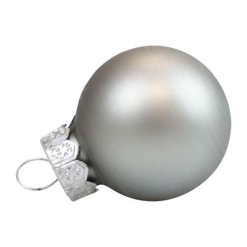 Floristik24 Mini Weihnachtskugeln Glas Silber Glanz/Matt Ø2,5cm 20 St