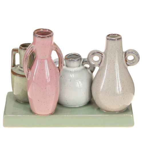 Artikel Mini Vase Set aus Keramik für Wohnraumdekoration 14cm