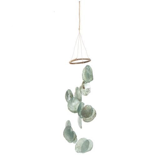 Windspiel Capiz Muscheln für entspannte Balkon Dekoration und harmonischen Klang 57cm | Floristik24.de