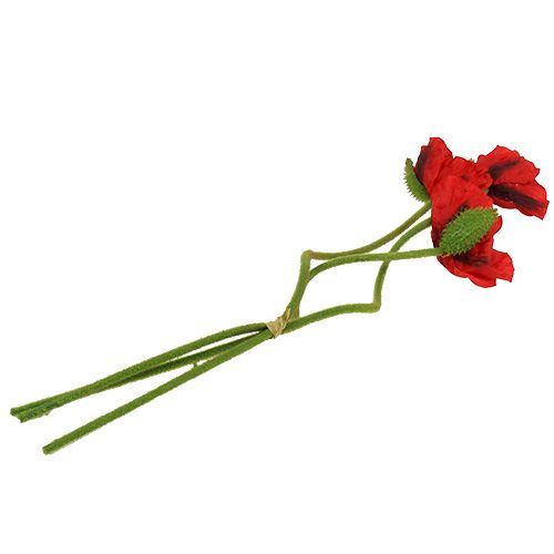 Artikel Mohnblume Rot 58cm - 74cm 3 St