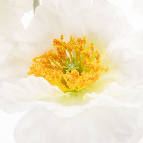 Kunstblume Mohn Weiß Langer