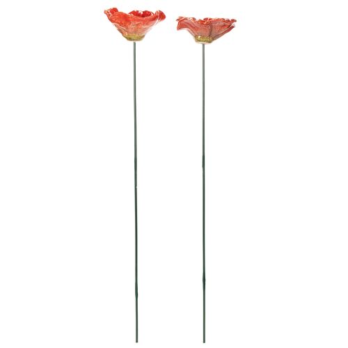 Artikel Mohnblumen Gartendeko Stecker perfektes Dekoelement für Ihren Garten 42cm 4St