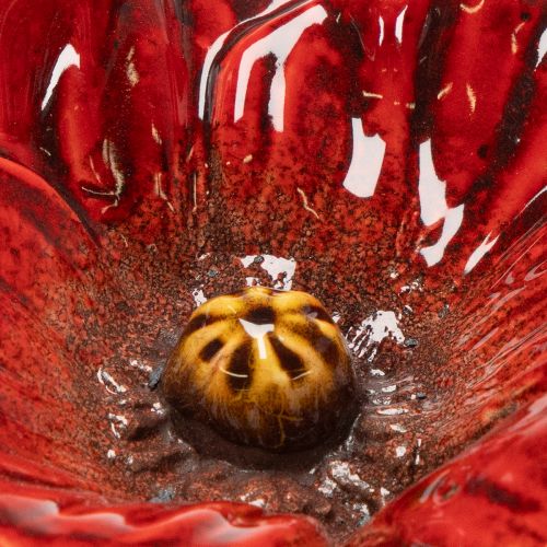 Artikel Gartenstecker Mohnblume Keramik Außergewöhnliche Gestaltung für Blumenbeete 52cm 2St