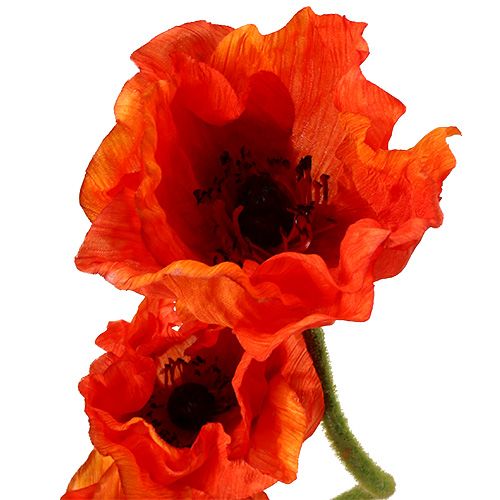 Artikel Mohnblumen künstlich Kunstblumen Orange 58cm–74cm 3St
