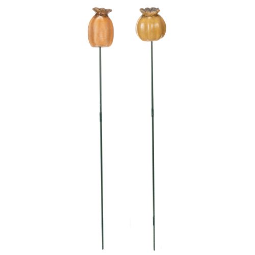 Artikel Gartenstecker Mohnkapsel Dekoratives Highlight für Gartendekoration und DIY Projekte 41cm 4St