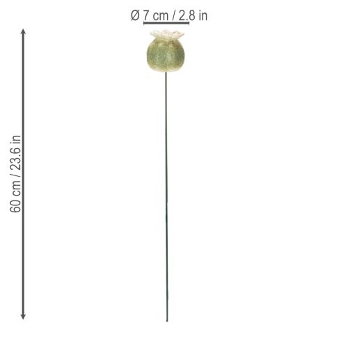 Artikel Mohnkapsel Gartenstecker Dekorationen für charmante Gartenarrangements 60cm 2St