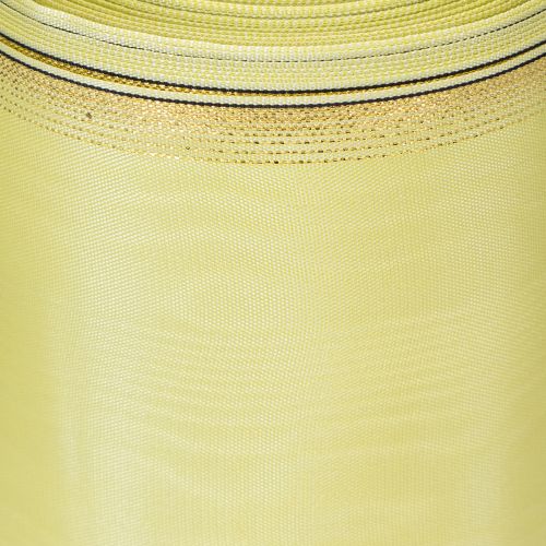 Moiré Kranzband 150mm 25m in Hellgrün mit Goldrand für Floristik und Deko | Floristik24.de