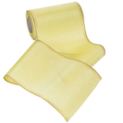 Artikel Moiré Kranzband Hellgrün mit Goldrand 175mm x 25m, Hochwertige Dekoration für Floristik