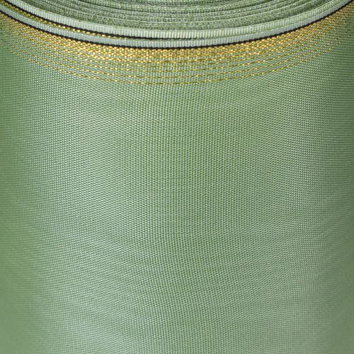 Moiré Kranzband Salbei Grün mit Goldrand - 175mm x 25m - Deko-Band für Floristik & Feierlichkeiten | Floristik24.de