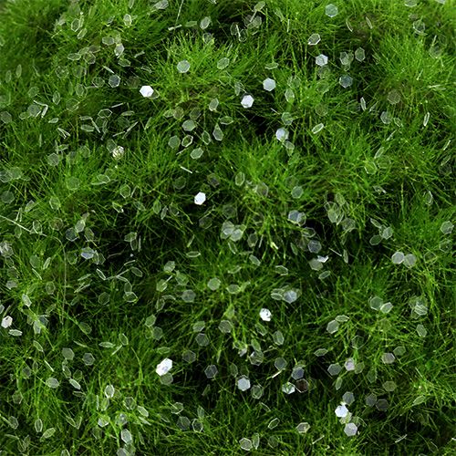 Floristik24 Mooskugel mit Glimmer Ø9cm Grün