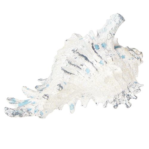 Muschel Deko Seeschnecke künstlich Blauweiß 11,5/13cm 2 St
