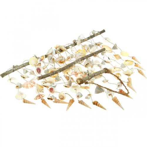 Floristik24 Muschelkette Wanddeko Muscheln Deko Maritim L80cm