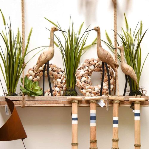 Floristik24 Muschelkranz Maritime Hängedeko Kokos Natur Weiß Ø25cm