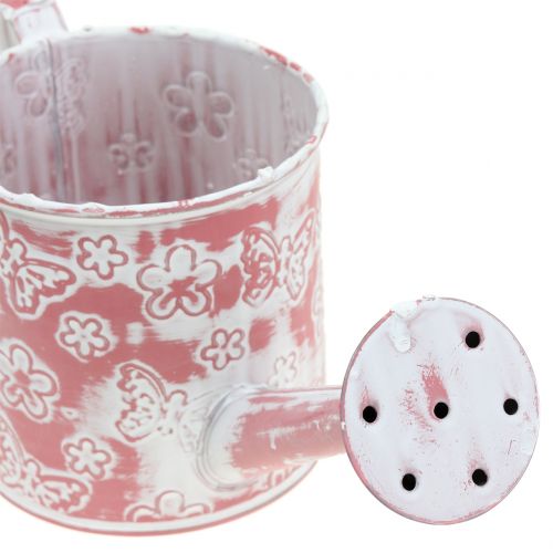 Floristik24 Pflanzgefäß Gießkanne mit Schmetterlingen Pink Ø10cm H10cm