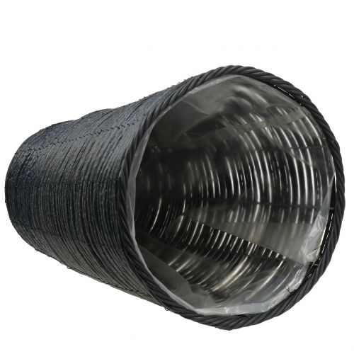 Floristik24 Pflanztopf Rattan-Optik Anthrazit Ø30cm H50cm