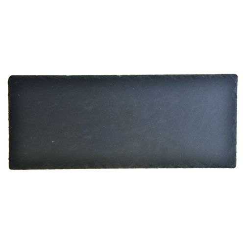 Natürliche Schieferplatte rechteckig Steintablett Schwarz 30×12,5cm 4St