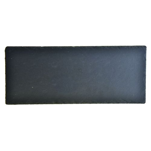 Natürliche Schieferplatte rechteckig Steintablett Schwarz 30×12,5cm 4 St