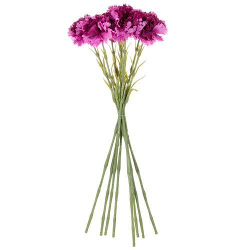 Nelke Kunstblume zweifarbig Langer Stiel 56cm Bund mit 8St | Floristik24.de