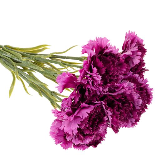 Nelke Kunstblume zweifarbig Langer Stiel 56cm Bund mit 8St | Floristik24.de