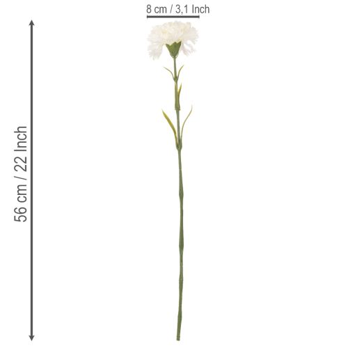 Kunstblume Nelke mit Stiel für Sträuße und Kränze 56cm 8St | Floristik24.de