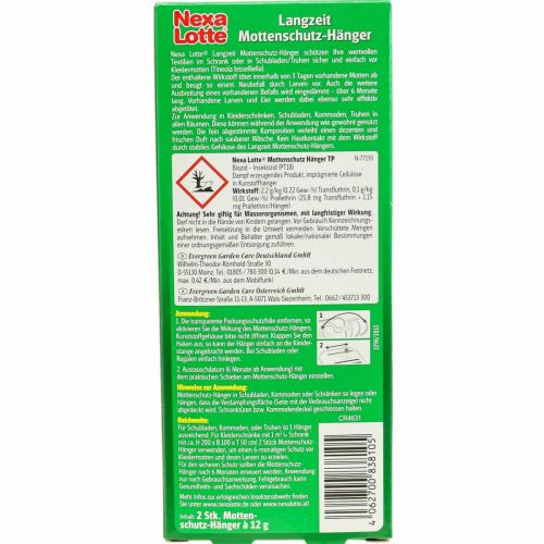 Floristik24 Nexa Lotte Langzeit Mottenschutz Hänger Kleidermotten 2St