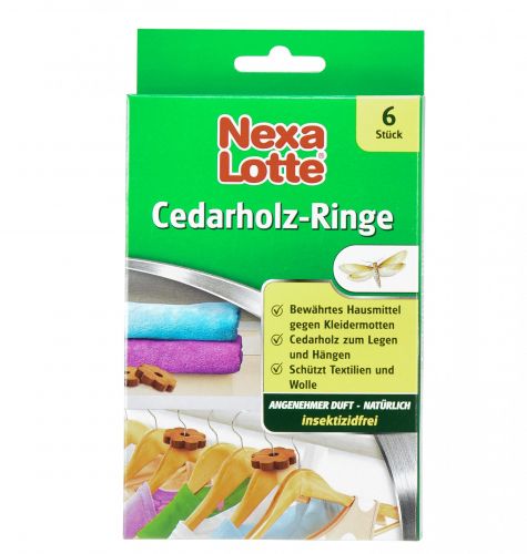 Artikel Nexa Lotte Cedarholz-Ringe Mottenschutz 6St