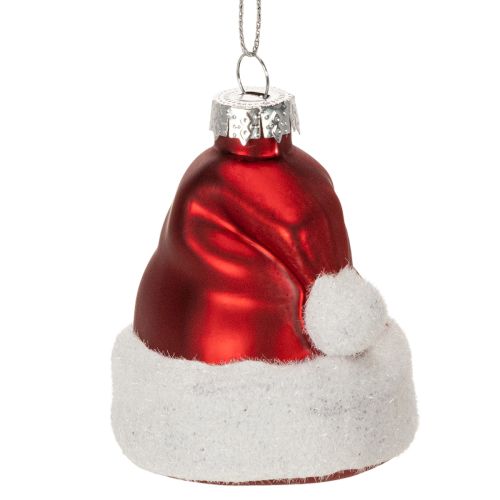 Weihnachtskugel Nikolausmütze Glas 8cm 6St kaufen | Floristik24.de
