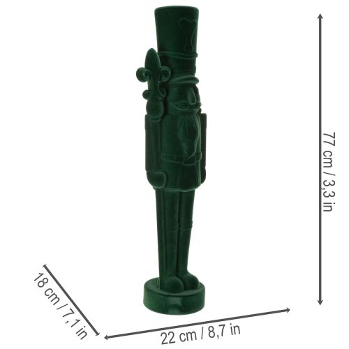 Nussknacker Figur stehend Weihnachtsdeko beflockt 77cm | Floristik24.de