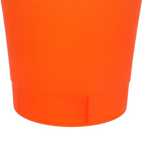 Floristik24 Orchideentopf Plastik Orange Ø12,5cm H14cm, 1St
