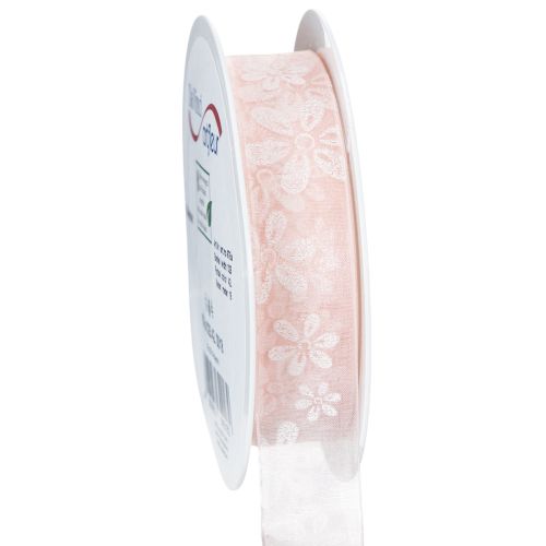 Organzaband Blumen Geschenkband Rosa 25mm 18m kaufen | Floristik24.de