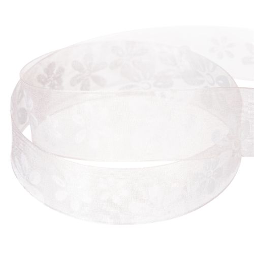 Organzaband Blumen Geschenkband Rosa 25mm 18m | Floristik24.de