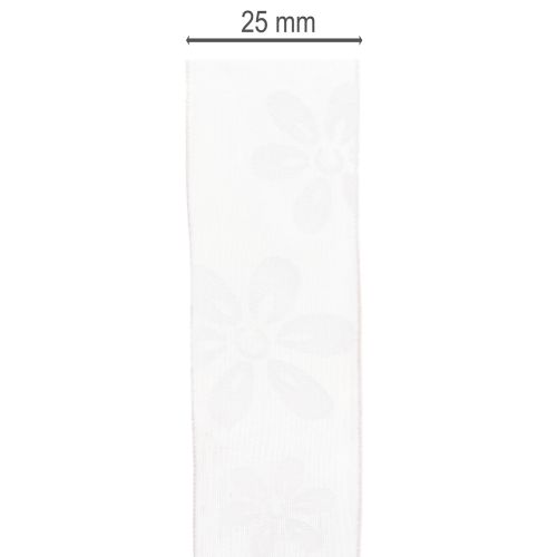 Artikel Organzaband Blumen Geschenkband Rosa 25mm 18m