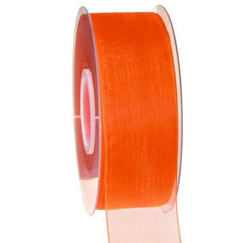 Organzaband Geschenkband Orange Band Webkante 40mm 50m