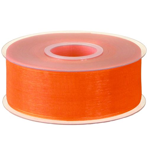 Artikel Organzaband Geschenkband Orange Band Webkante 40mm 50m