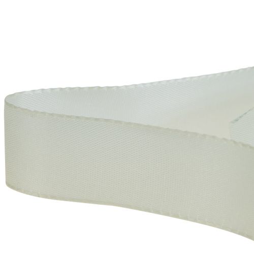 Floristik24 Dekoband Geschenkband Creme Band Webkante 25mm 3m 10St