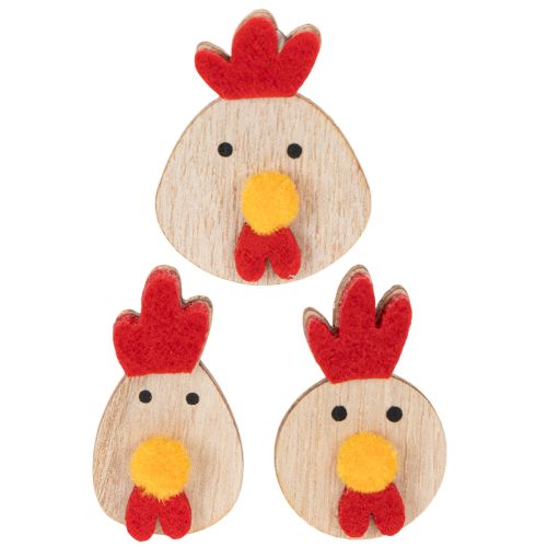 Artikel Holz Huhn mit Klebepunkt Deko für Ostern zum Basteln Kreative Tischdeko Landhausstil 5cm 36St