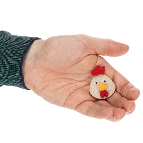 Artikel Holz Huhn mit Klebepunkt Deko für Ostern zum Basteln Kreative Tischdeko Landhausstil 5cm 36St