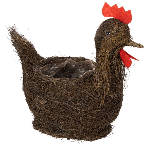 Floristik24 Osterdeko Pflanzkorb Reben Deko Huhn zum Bepflanzen 36cm