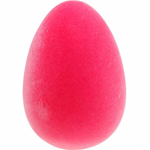 Floristik24 Osterei Pink H25cm Ei beflockt Osterdekoration Eierdeko