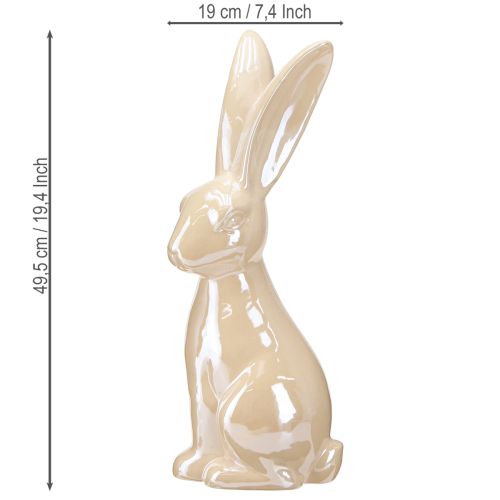 Artikel Osterhase Keramik in Beige Keramikhase Groß H49,5cm