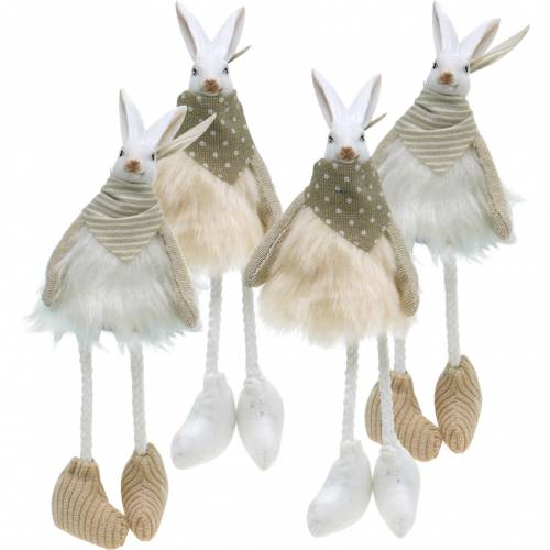 Floristik24 Osterhase Kantensitzer Hase 20cm Figur Ostern Osterdeko 4St