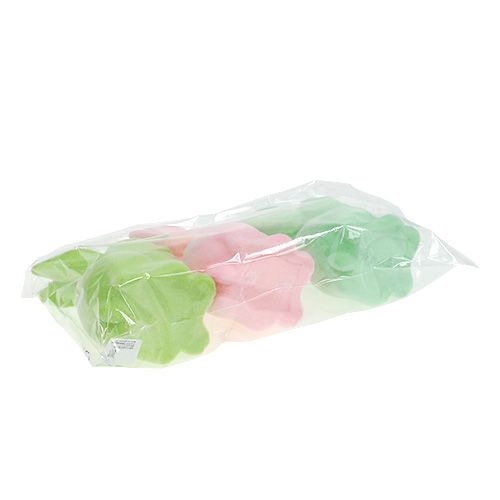 Floristik24 Osterhase beflockt Pastell 15cm 3St