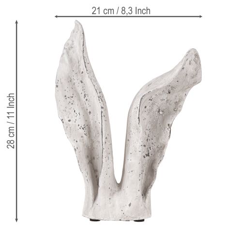 Floristik24 Osterhasen Deko Hasenohren Grau/Weiß Shabby Chic H29cm