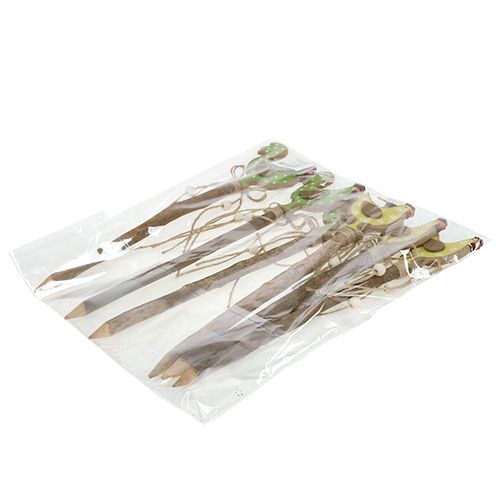 Floristik24 Ostern Stecker Huhn Gelb, Grün 8cm L36cm 6St