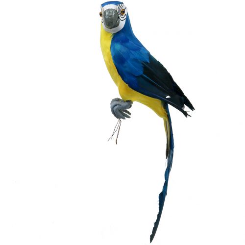 Deko Papagei Blau 44cm