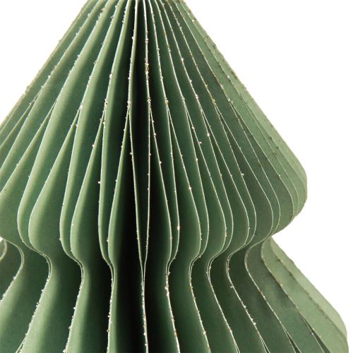 Artikel Papier Weihnachtsbaum Mint Silber Glitter Deko H20cm Set 5