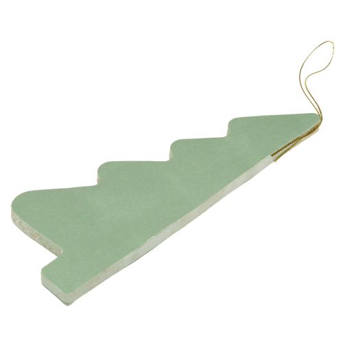 Artikel Papier Weihnachtsbaum Mint Silber Glitter Deko H20cm Set 5